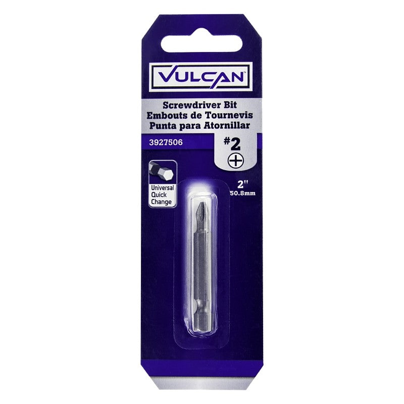 Vulcan 305031OR Screwdriver Bit, Hex Shank, S2 Chrome Molybdenum Steel
