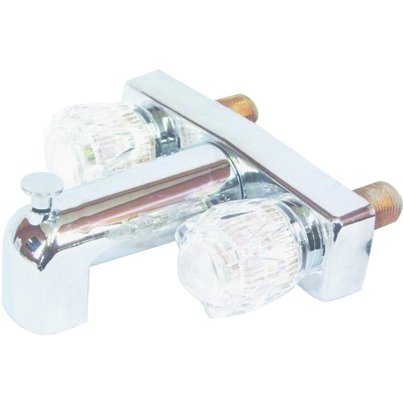 US Hardware P-019NB Faucet Diverter, Chrome, Brass, 4 in Faucet Centers