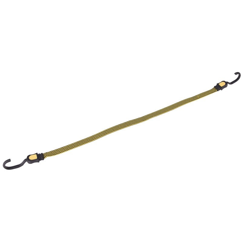 ProSource FH92106-3 Stretch Cord, 17 mm Dia, 30 in L, Polypropylene, Yellow, Hook End (Pack of 10)