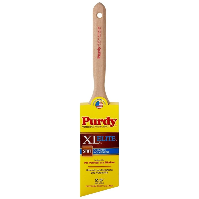 Purdy 152525 Trim Brush, Natural Hardwood Handle, 2-1/2 in W, Nylon/Polyester Bristle, Fluted Handle