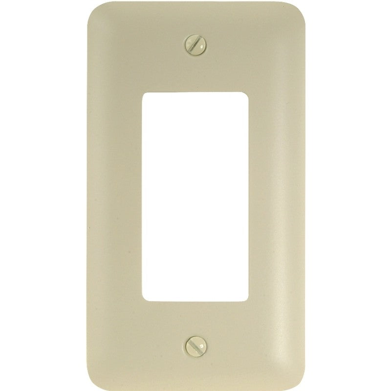 Amerelle 935RAL Wallplate, 5 in L, 2-13/16 in W, 1-Gang, Light Almond, Steel