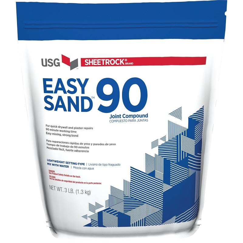USG Easy Sand 90 384025 Joint Compound, Powder, Natural, 3 lb