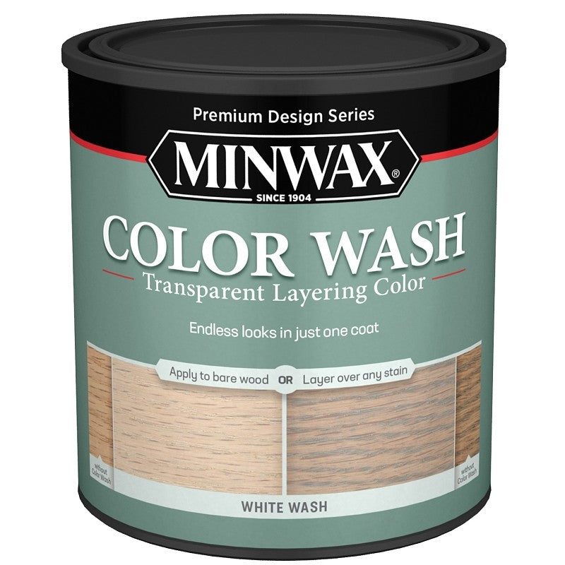 Minwax 618604444 Wood Stain, White, Liquid, 1 qt, Can