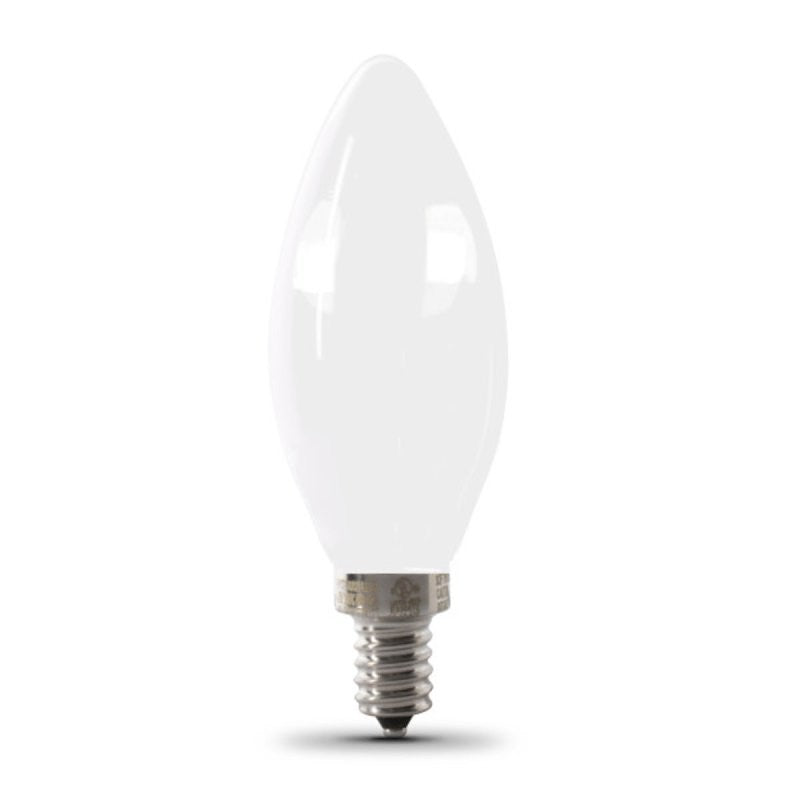 Feit Electric BPCTF60/950CA/FIL/2 LED Bulb, Decorative, 500 Lumens, 5.5 W, B10 Lamp, 60 W Equivalent, E12 Lamp Base (Pack of 6)
