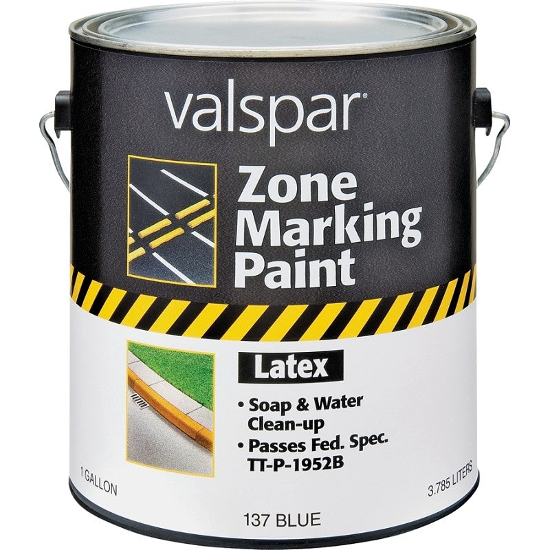 Valspar 024.0000137.007 Field and Zone Marking Paint, Flat, Blue, 1 gal, Pail (Pack of 4)