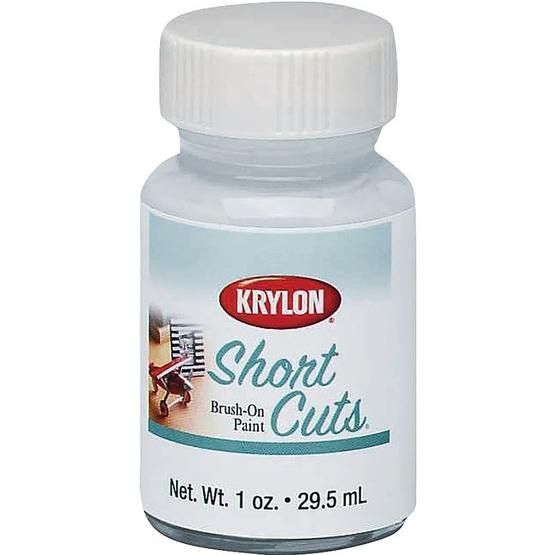 Krylon KSCB025 Craft Enamel Paint, High-Gloss, White, 1 oz, Bottle (Pack of 6)