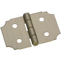 Decorative Hinges 5/8 By 1 Inch Antiqued Solid Brass 2 Pack