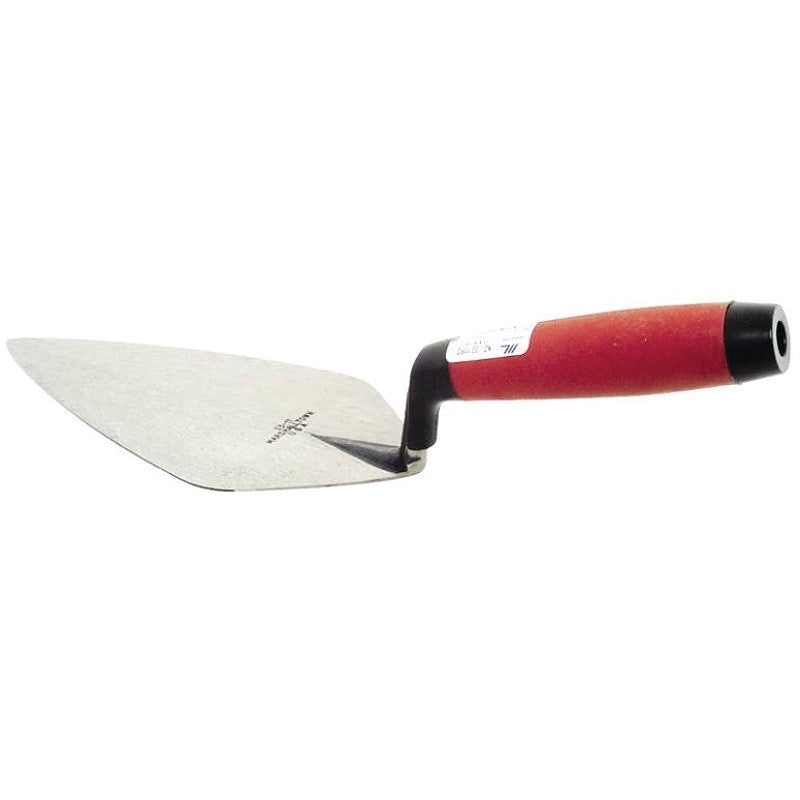 Marshalltown 33 10FG Brick Trowel, 10 in L Blade, 4-5/8 in W Blade, HCS Blade, DuraSoft Handle