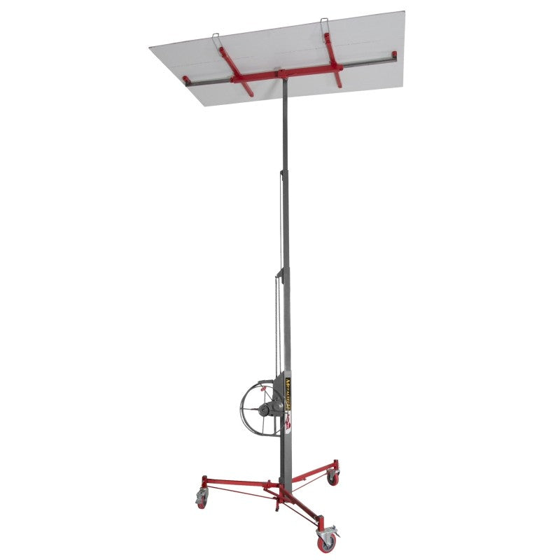 Metaltech I-BMDPL Drywall and Panel Hoist, 200 lb, Plastic/Steel, Gray/Red, 60-1/4 in L, 48-3/4 in W, 58-1/4 in H