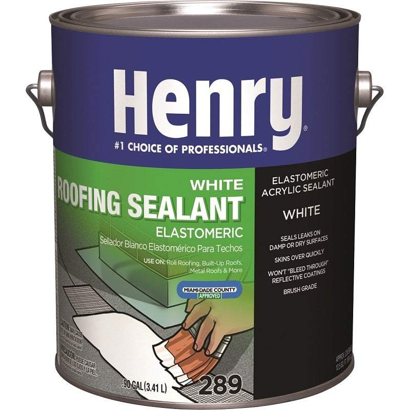 Henry HE289046 Roof Sealant, White, 3.41 L Can, Liquid (Pack of 4)