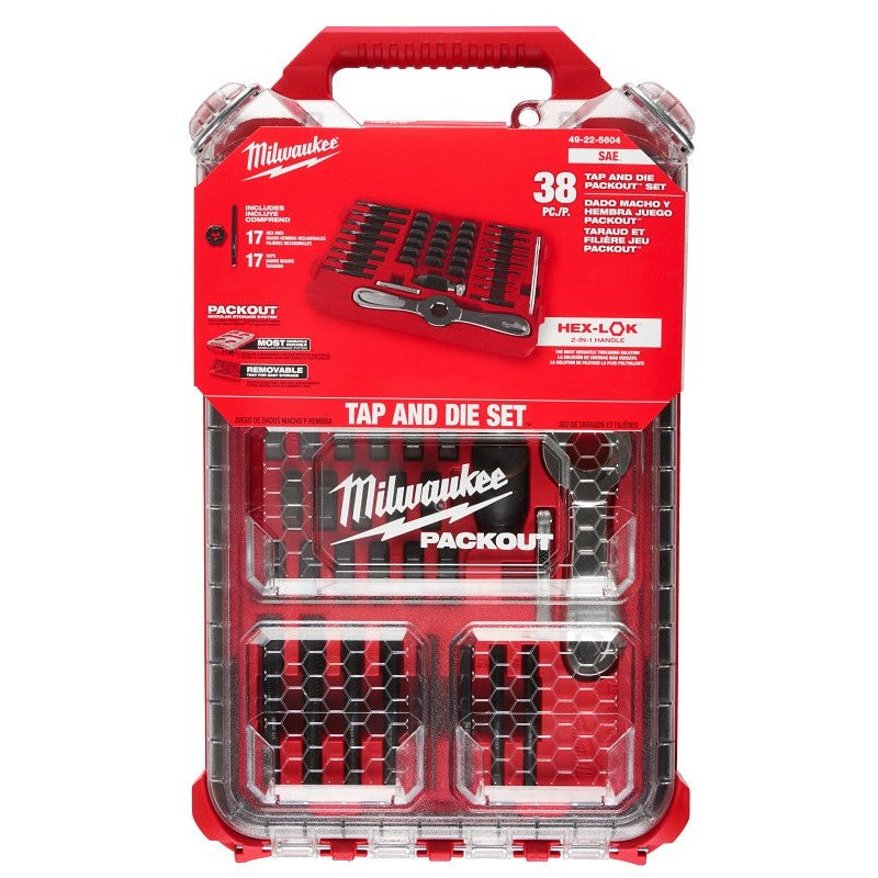 Milwaukee 49-22-5604 Tap and Die Set, 38 -Piece, Black Oxide