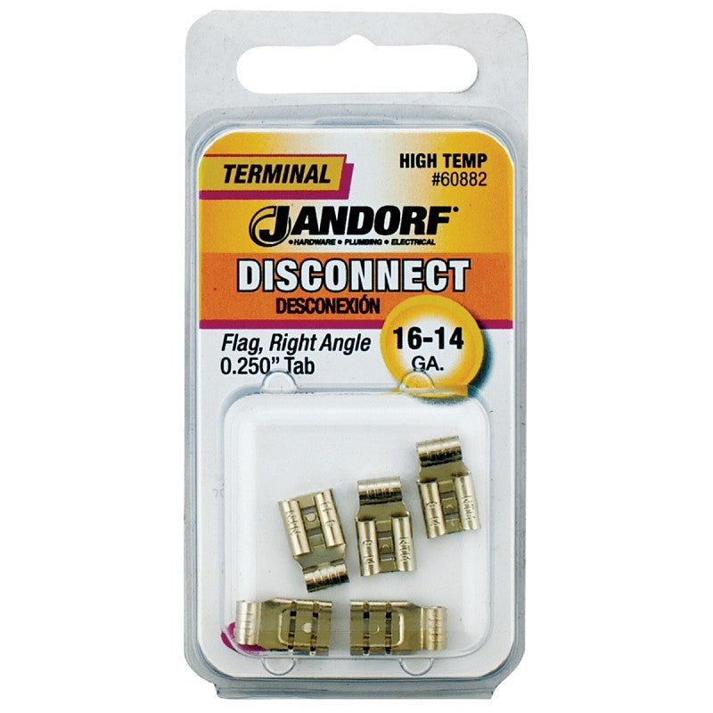Jandorf 60882 Disconnect Terminal, Copper Contact, 5/PK