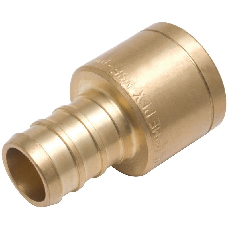 SharkBite UC600LFA Hose to Pipe Adapter, 1/2 in, PEX Barb x Female Sweat, DZR Brass, 200 psi Pressure