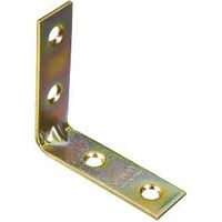 Corner Braces 2 By 5/8 By 0.08 Inch Brass Finish Steel 4 Pack