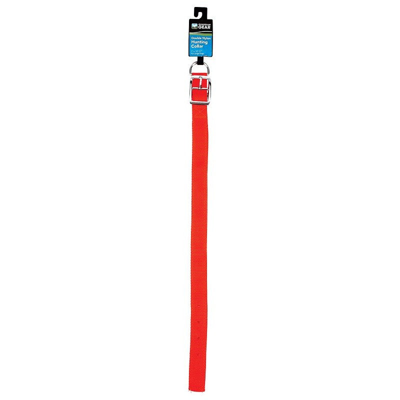 Boss Pet 2051924 Dog Collar, 19 in L Collar, 1 in W Collar, Nylon, Orange