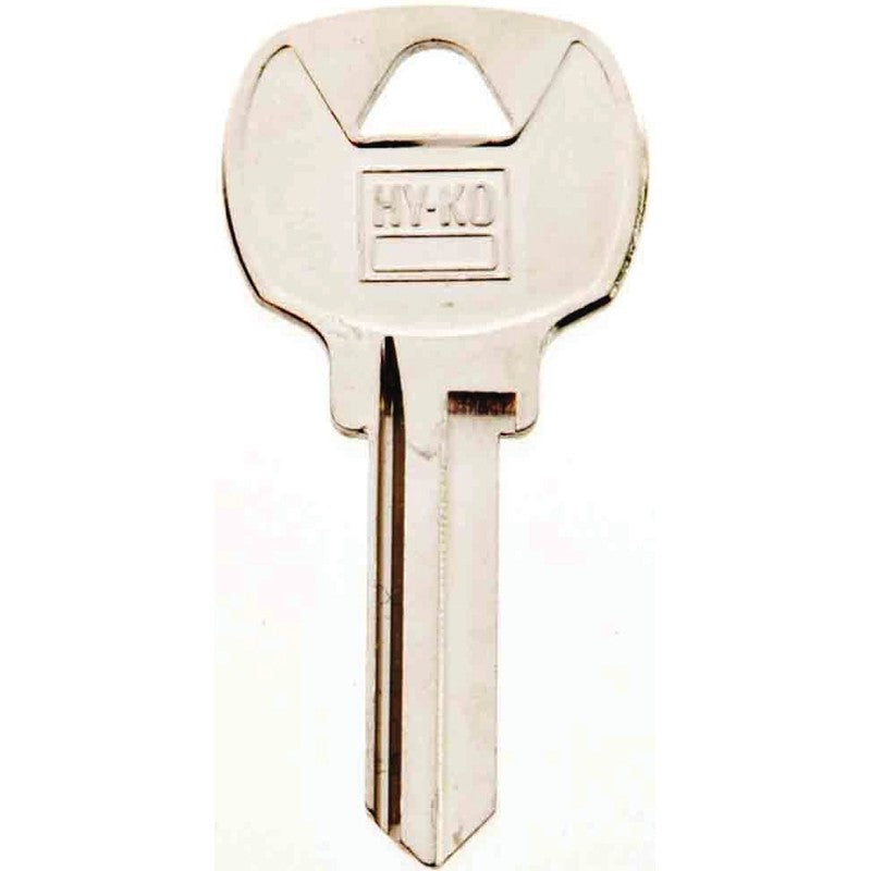 Hy-Ko 11010NA6 Key Blank, Brass, Nickel, For: National Cabinet, House Locks and Padlocks, NA6 Key Number (Pack of 10)