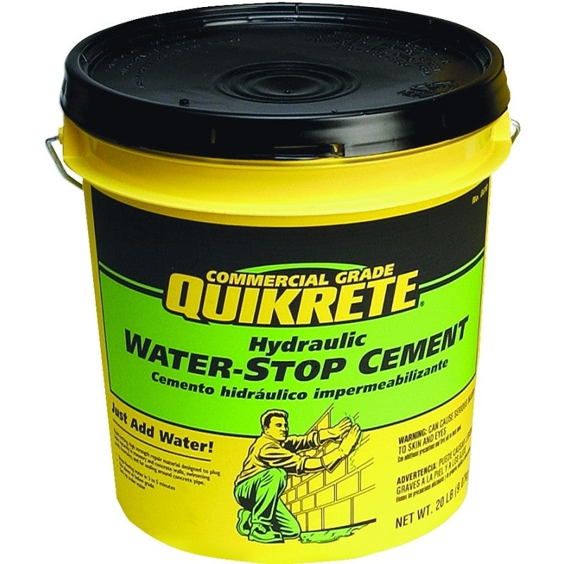 Quikrete 1126-20 Hydraulic Cement, Gray, Solid, 20 lb Pail