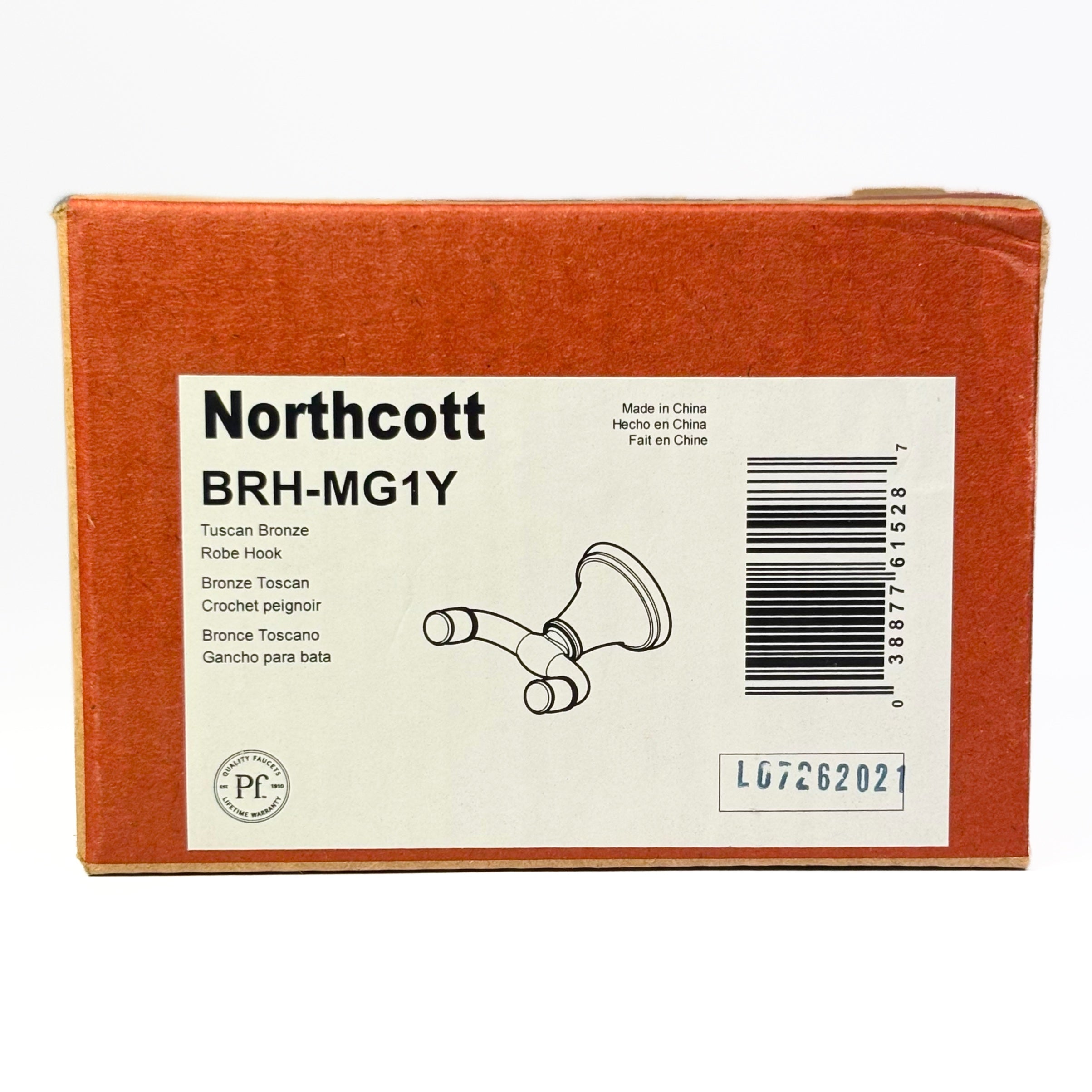 Northcott Robe Hook Tuscan Bronze (POS)