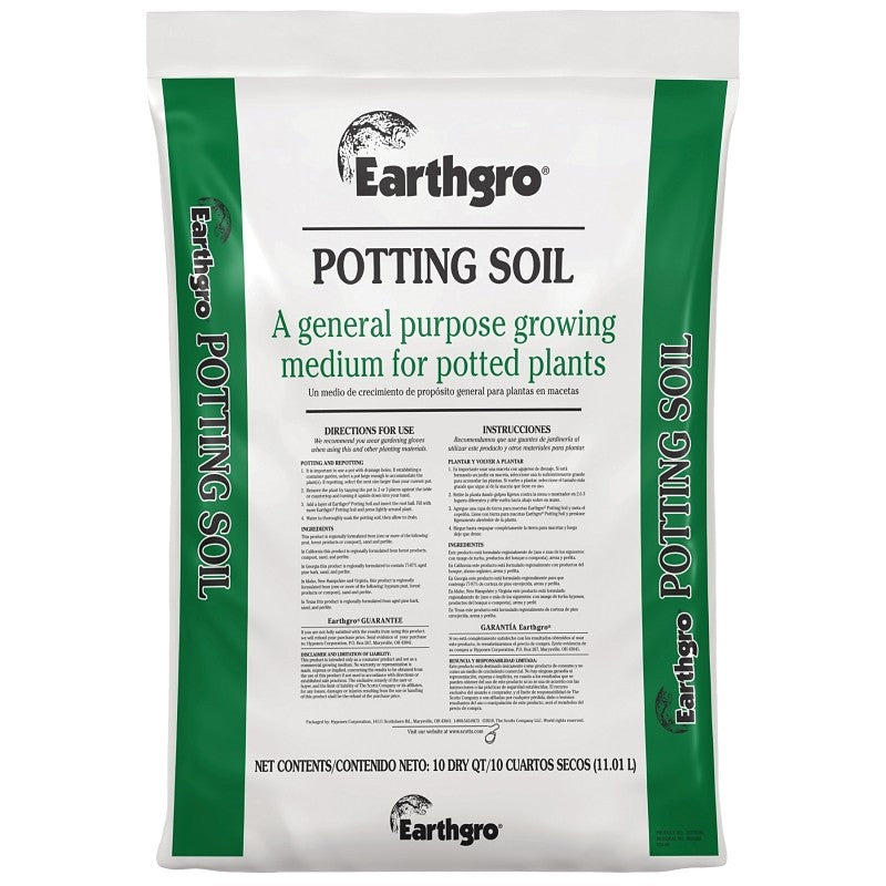 Earthgro 72451180 Potting Soil, Solid, 1 cu-ft, Bag