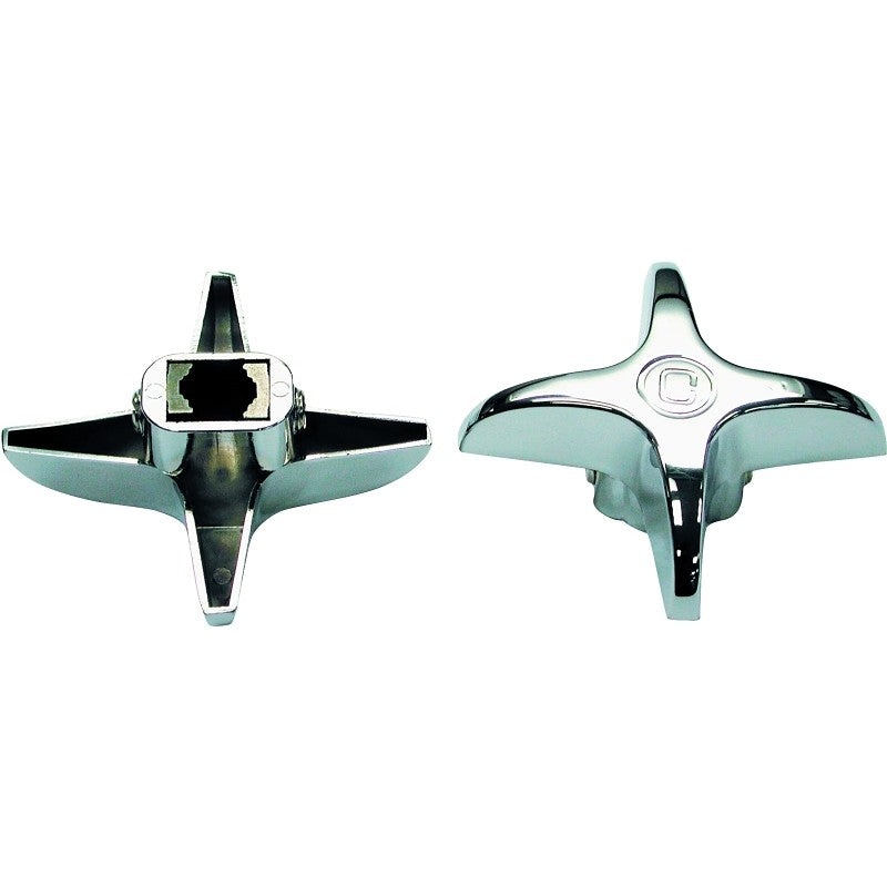 Danco 88517 Faucet Handle, Cross, Universal, Vise Grip, Specifications: 2.71 in OD, Zinc, Chrome Plated