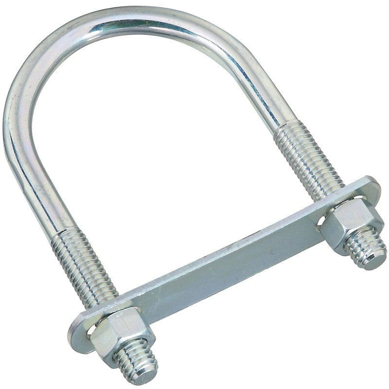 National Hardware N347-807 U-Bolt, 5-1/2 in L Inside, 3 in W Inside, 1/2-13 Thread, 2-1/2 in L Thread, Steel, Zinc