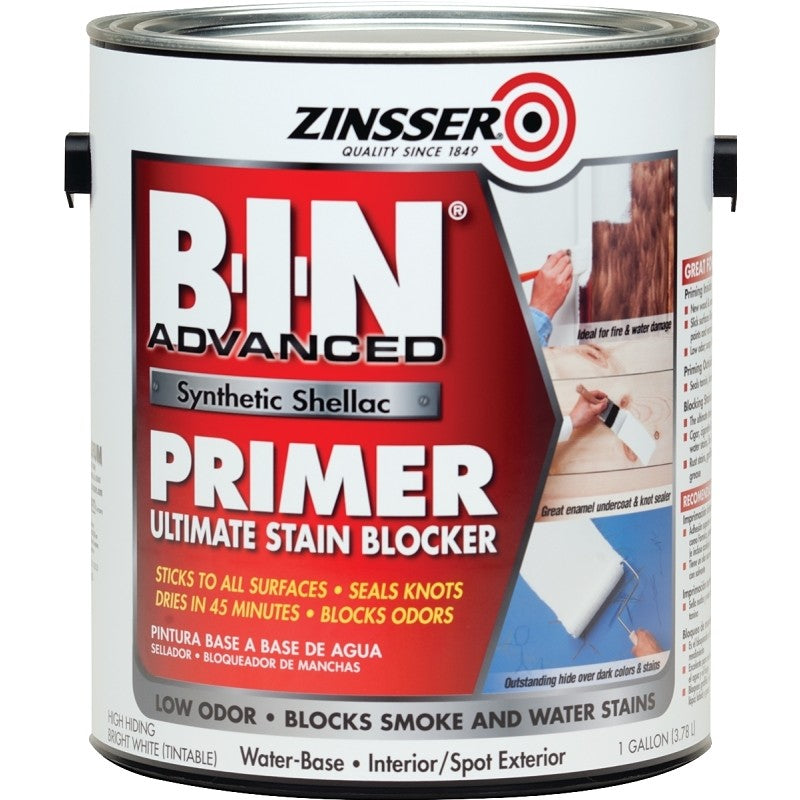Zinsser 270976 Primer, Flat, White, 1 gal, Can (Pack of 2)