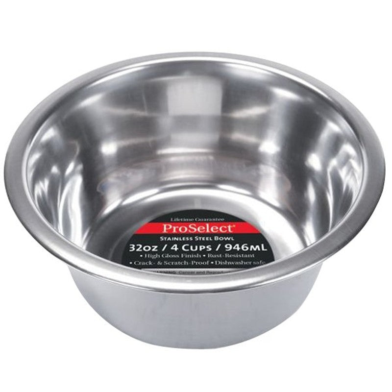 HiLo ZW150 32/5661 Pet Feeding Dish, S, 1 qt Volume, Stainless Steel