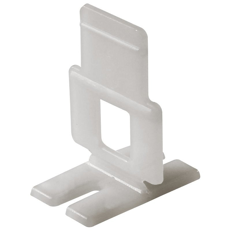 QEP LASH 99730 Series Flat Slotted Clip, 1 in L, 1/16 in Thick, Nylon, White, 100/BAG