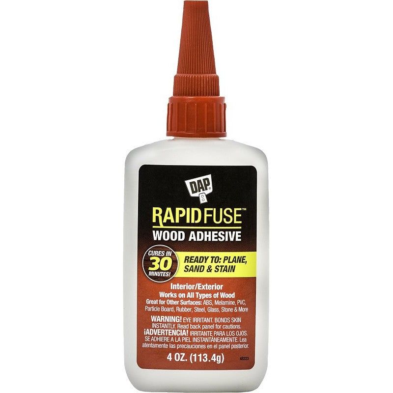DAP RapidFuse 7079800131 Instant Adhesive, Clear, 4 oz Tube