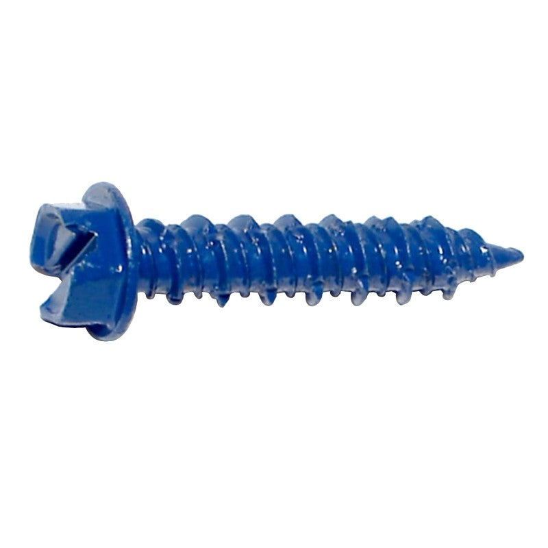 Midwest Fastener 09266 Masonry Screw, 1/4 in Dia, 1-1/4 in L, 5/16 in Screw, Steel, 100/PK