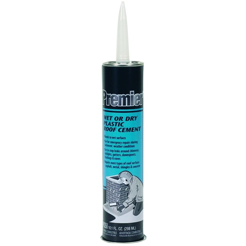 Henry PR350004 Plastic Roof Cement, Black, Paste, 11 oz Cartridge (Pack of 24)