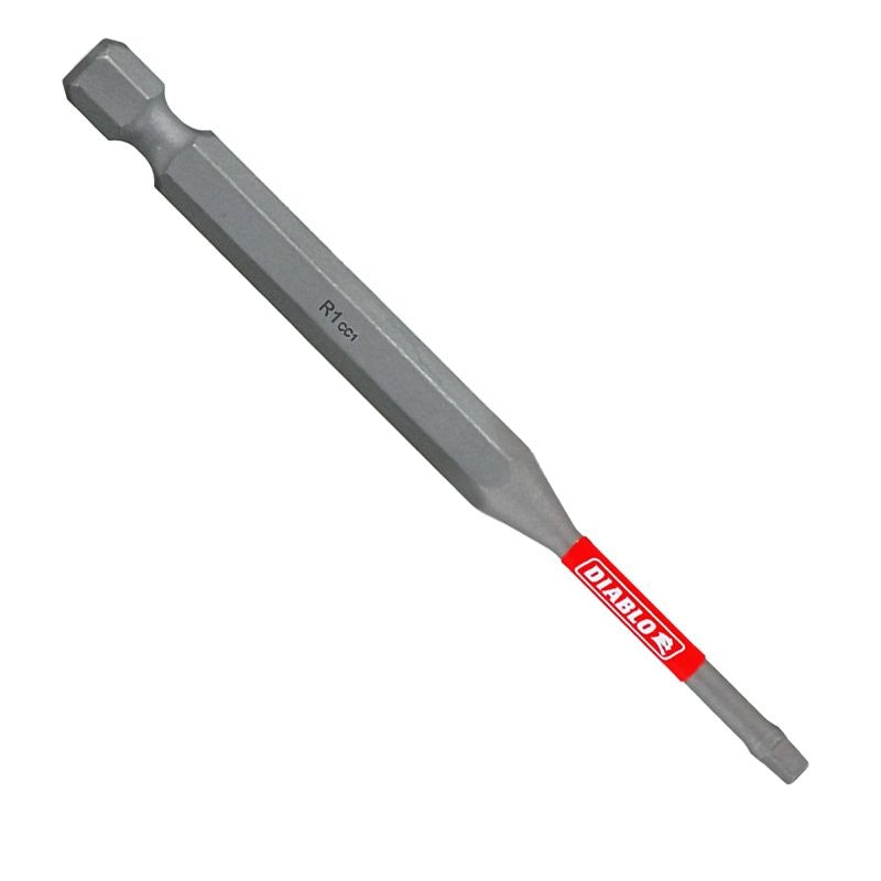 Diablo DSQ135P1 Drive Bit, #1 Drive, Square Drive, 1/4 in Shank, Hex Shank, 3-1/2 in L