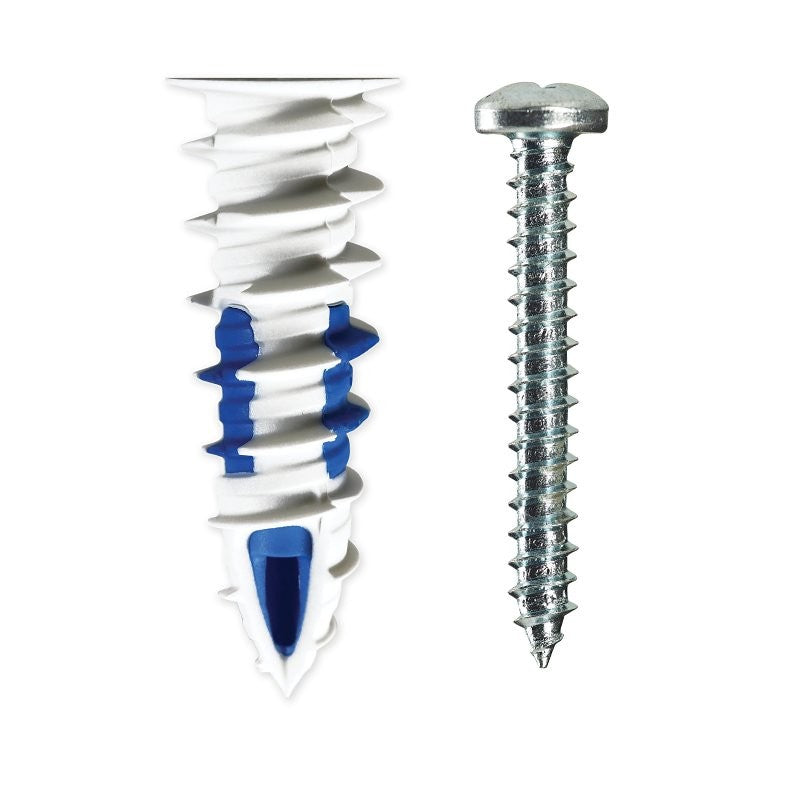 Cobra Anchors WallDriller PLUS 071PR Drywall Anchor, 1.62 in L, Acetyl/Nylon