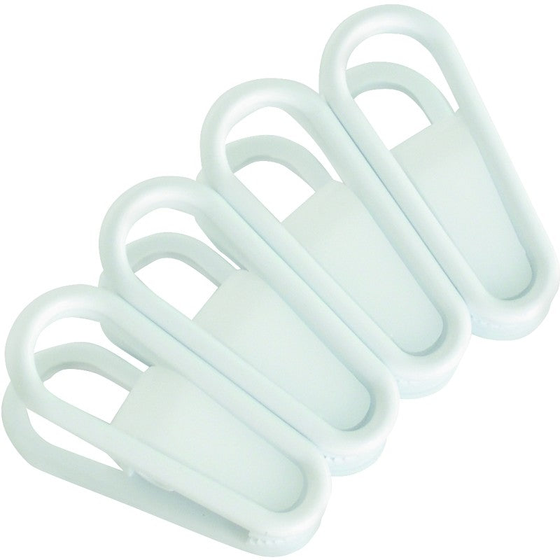 Merrick C8944A-CL24 Hanger Grip Clip, 6 in W, 4 in L, Plastic, White (Pack of 24)