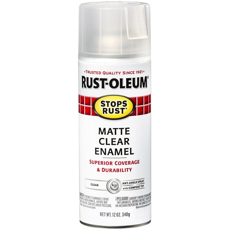 Rust-Oleum 285093 Rust Preventative Spray Paint, Matte, Clear, 12 oz, Can (Pack of 6)