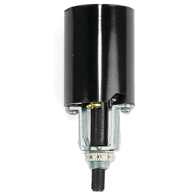 Jandorf 60536 On/Off Bottom Turn Knob Lamp Socket, 250 V, 660 W, Phenolic Housing Material, Black