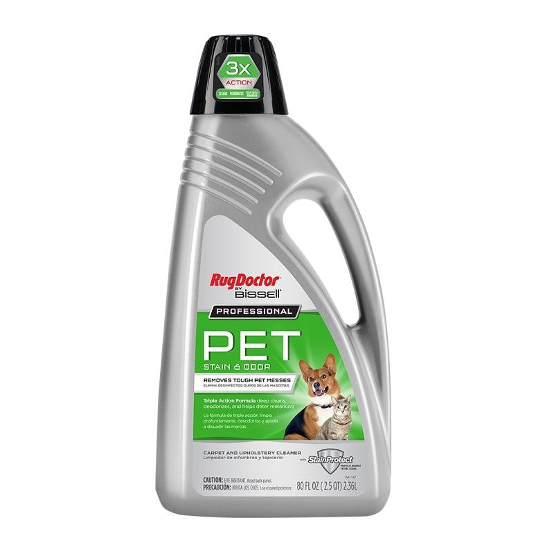 RugDoctor 5153 Pet Stain Carpet Cleaner, 80 oz Bottle, Liquid, Characteristic, Pale Yellow (Pack of 4)