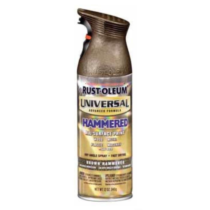 Rust-Oleum 245218 Hammered Spray Paint, Hammered, Brown, 12 oz, Can