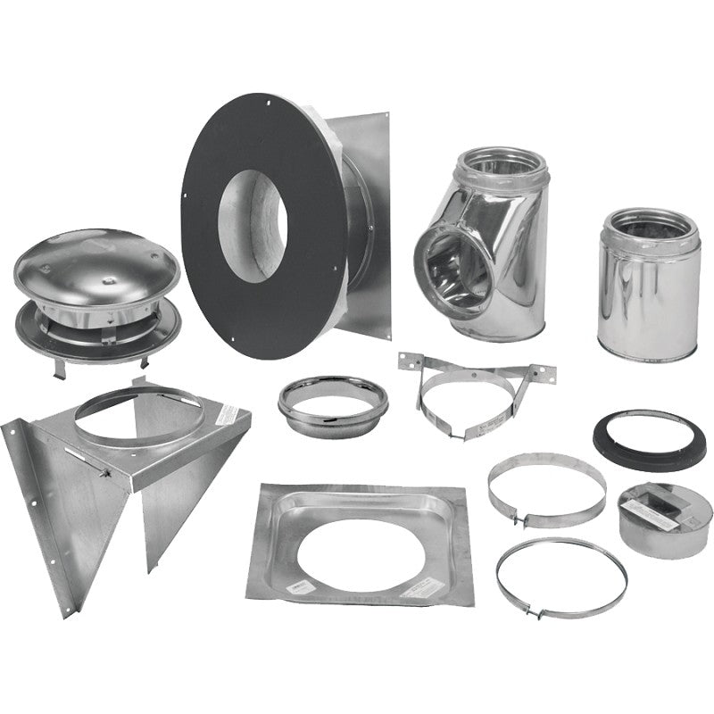 Selkirk 206622 Thru-the-Wall Support Kit, Stainless Steel, For: Model SSII