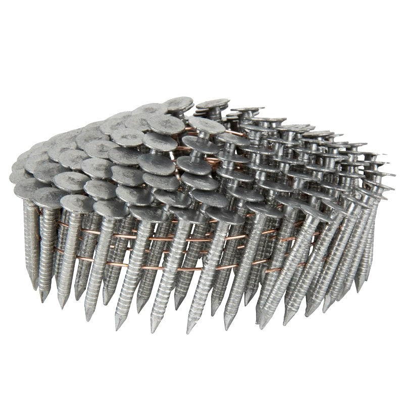 Metabo HPT 12131HPT Roofing Nail, 3D, 1-1/4 in L, Steel, Electro-Galvanized, Full Round Head, Ring Shank