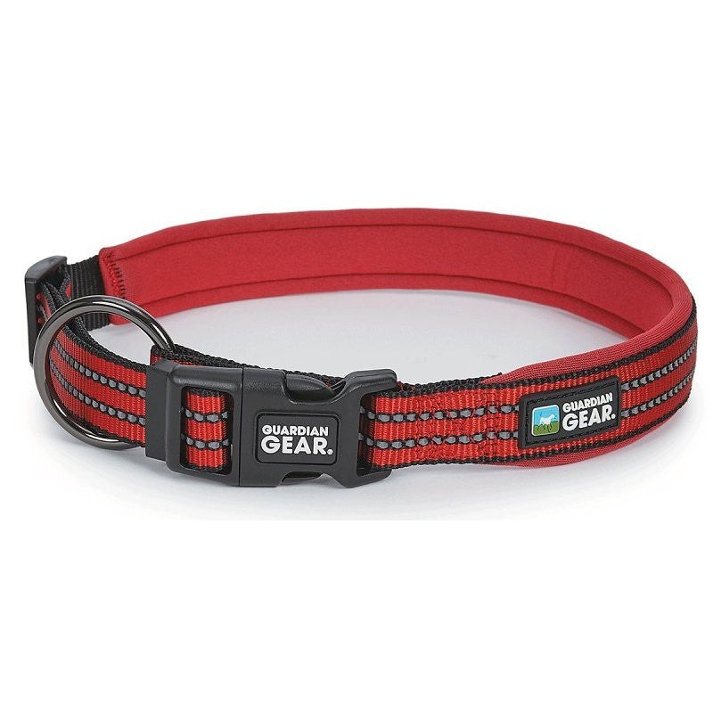 Guardian Gear ZA0006 16 83 Dog Collar, O-Ring Link, 16 to 83 in L Collar, Nylon, True Red