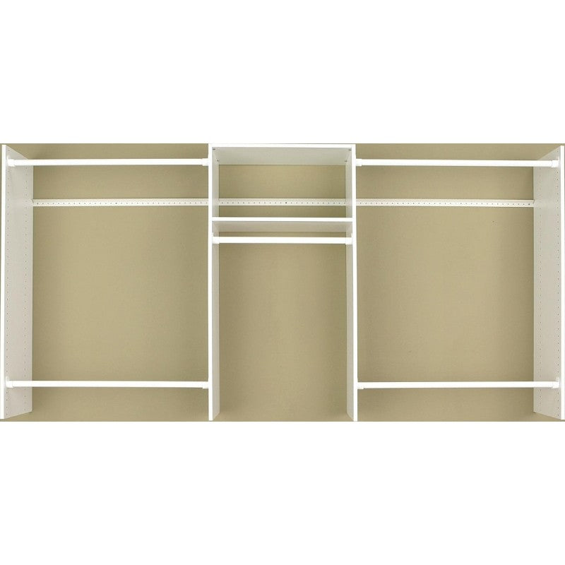 Easy Track RB1448 Basic Starter Closet, 48 to 96 in W, 2-Shelf