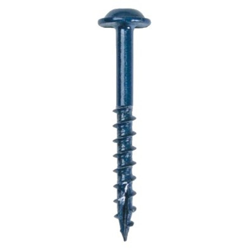 Kreg Blue-Kote SML-C250B-250 Pocket-Hole Screw, #8 Thread, Coarse Thread, Square Drive, Carbon Steel, 250/PK