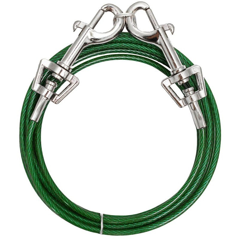 Boss Pet Q221200099 Tie-Out Belt, Swivel Snap End, 12 in L Belt/Cable, For: Small Dogs Up to 10 lb