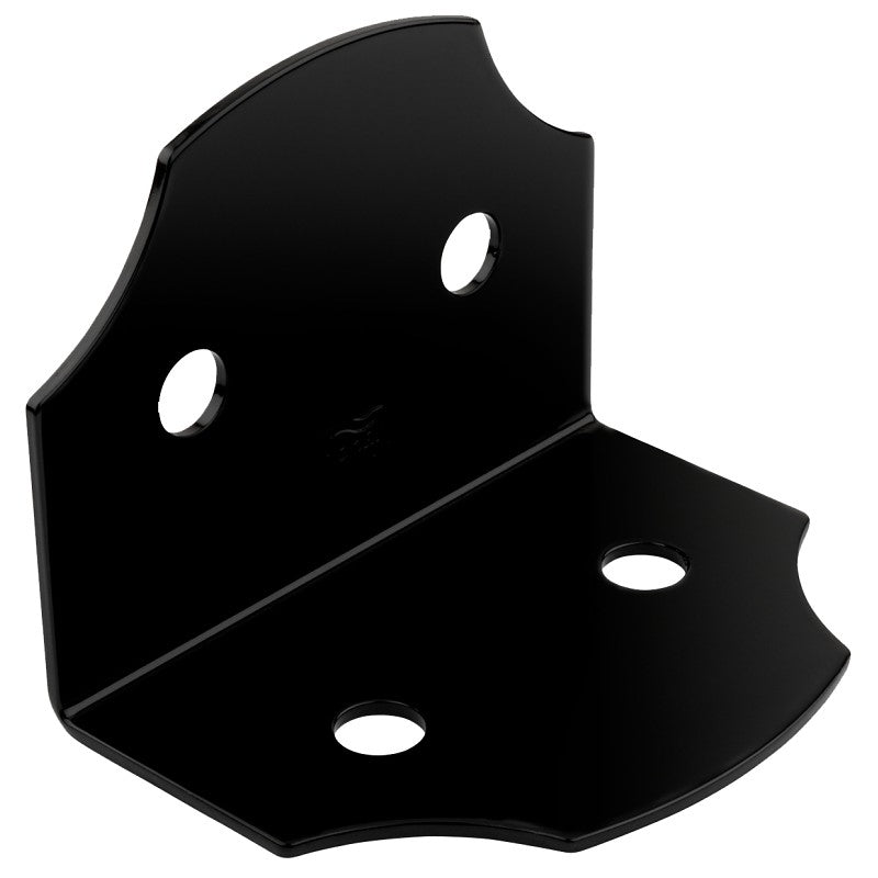 National Hardware Hartley 1218BC Series N800-002 90 deg Heavy Angle, 5 in W, 3-3/4 in D, 3-1/2 in H, Steel, Black