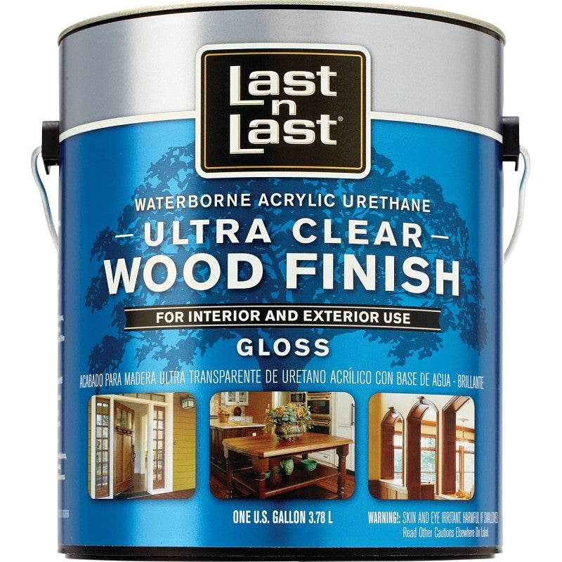 Last n Last 13001 Ultra Clear Wood Finish, Gloss, Liquid, Ultra Clear, 1 gal, Can (Pack of 2)
