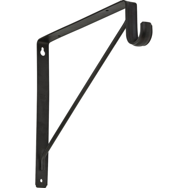 National Hardware S822-092 Shelf and Rod Bracket, 125 lb, Steel, Oil-Rubbed Bronze
