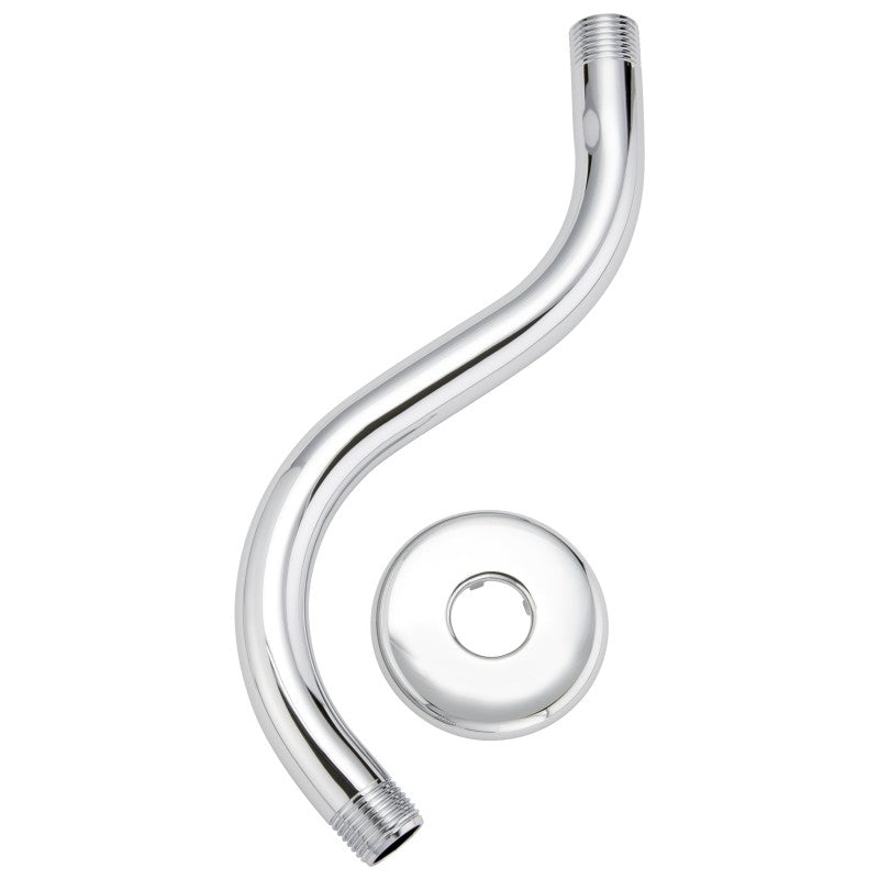 Plumb Pak PP825-191 Shower Arm and Flange, 11-1/4 in L, Stainless Steel, Polished Chrome, S