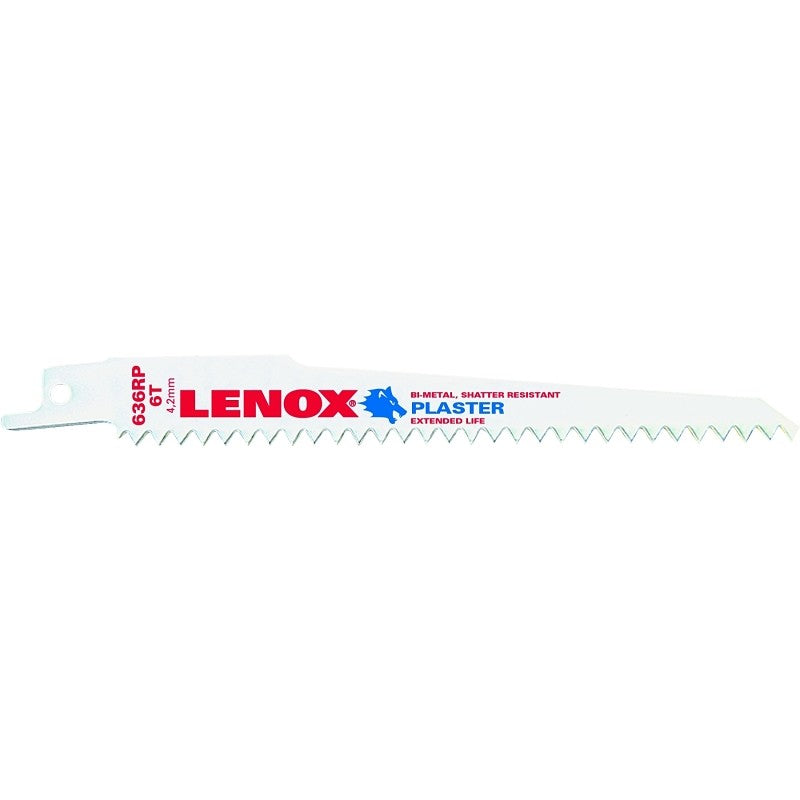 Lenox 20570636RP Series Reciprocating Saw Blade, Applicable Materials: Nail-Embedded Wood, Plasterboard, 3/4 in W