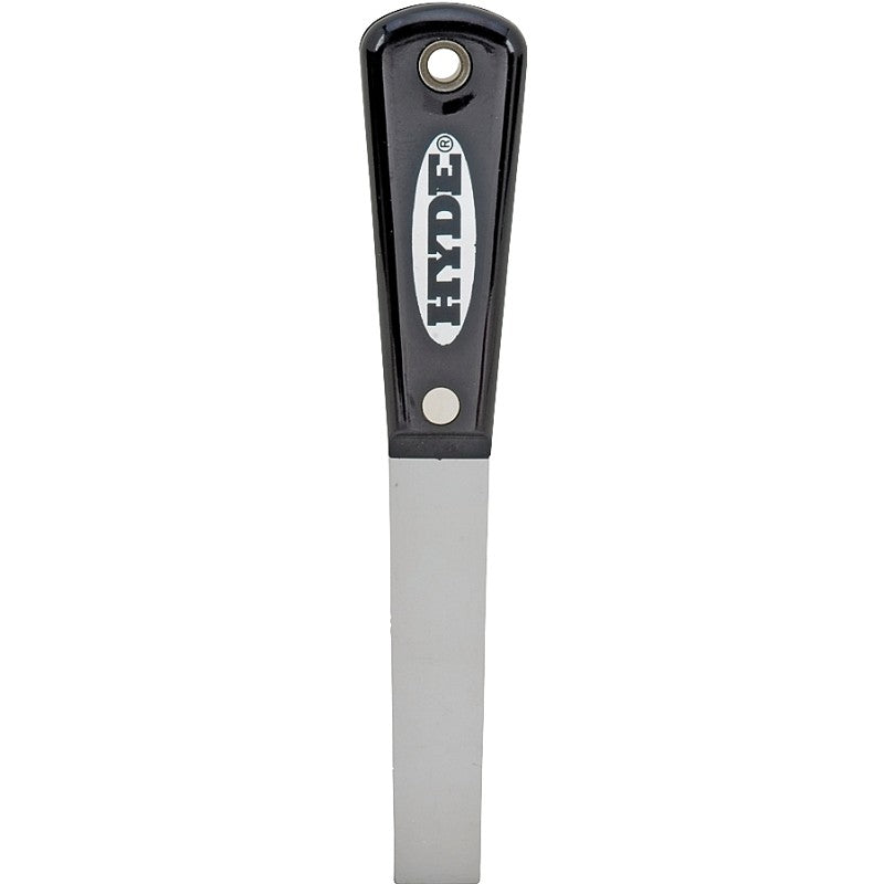 Hyde 02005 Putty Knife, 3/4 in W Blade, HCS Blade, Nylon Handle, Tapered Handle, 7 in OAL